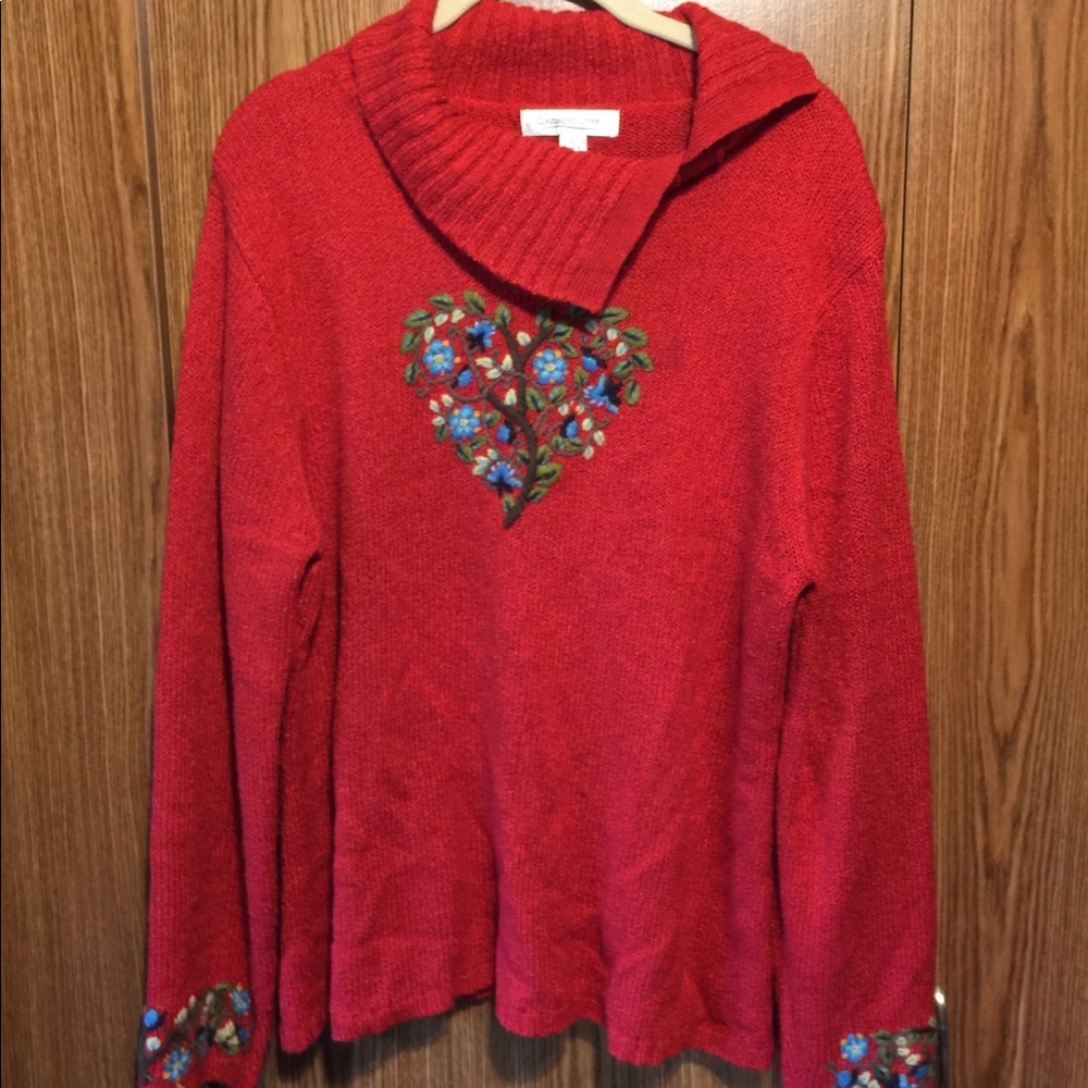 Cold water Creek XL red sweater.